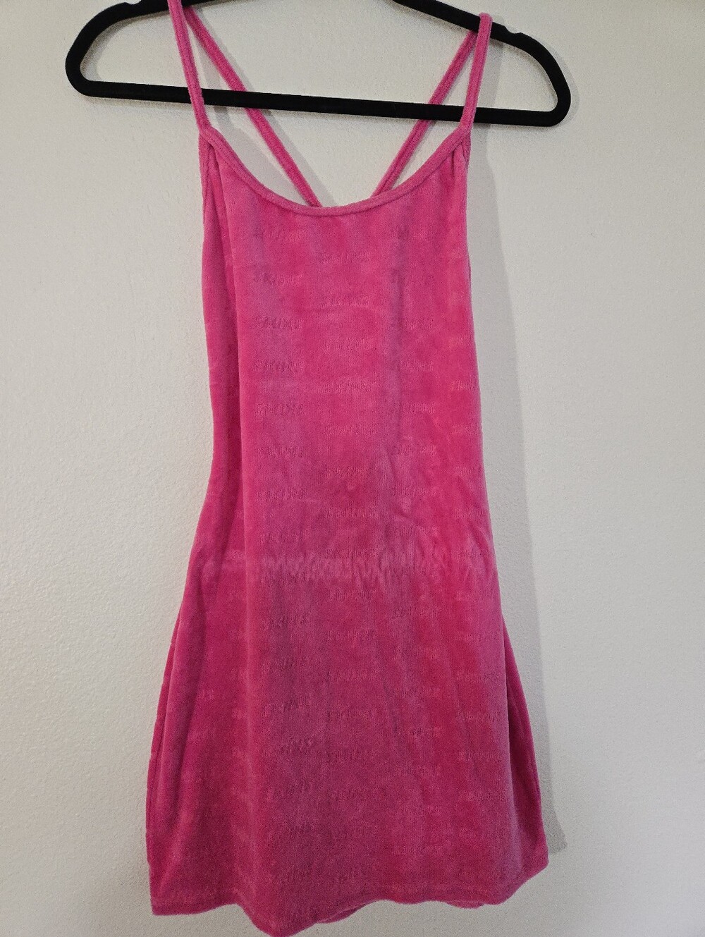 SKIMS Terry Hot Pink Mini Dress Med
